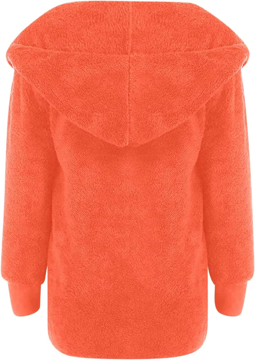 Fall Winter Cardigan Coats for Women Fuzzy Open Front Hooded Jackets Flannel Lightweight Fluffy Outerwear