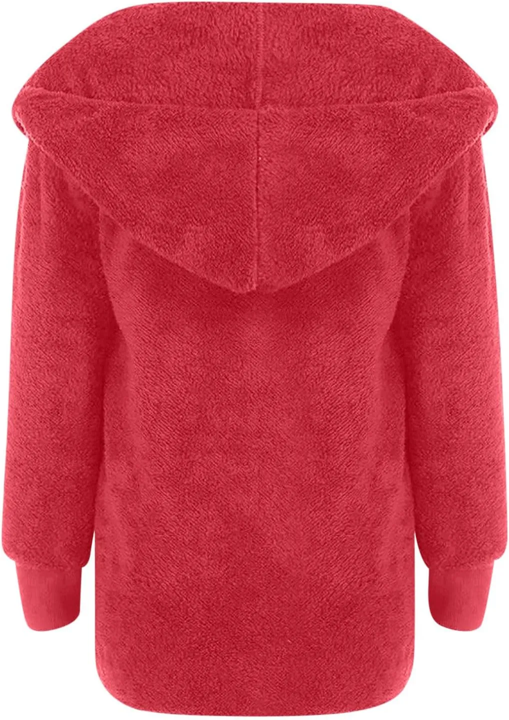 Fall Winter Cardigan Coats for Women Fuzzy Open Front Hooded Jackets Flannel Lightweight Fluffy Outerwear
