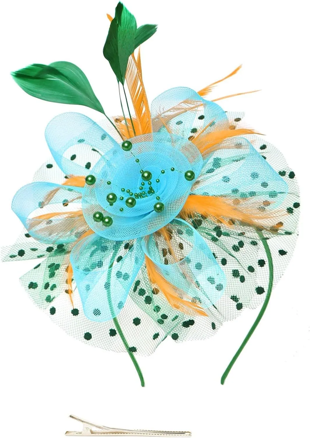 Fascinator Hats for Women Tea Parties Hats Fascinators Kentucky Hat Wedding Carnival Feathers Headband