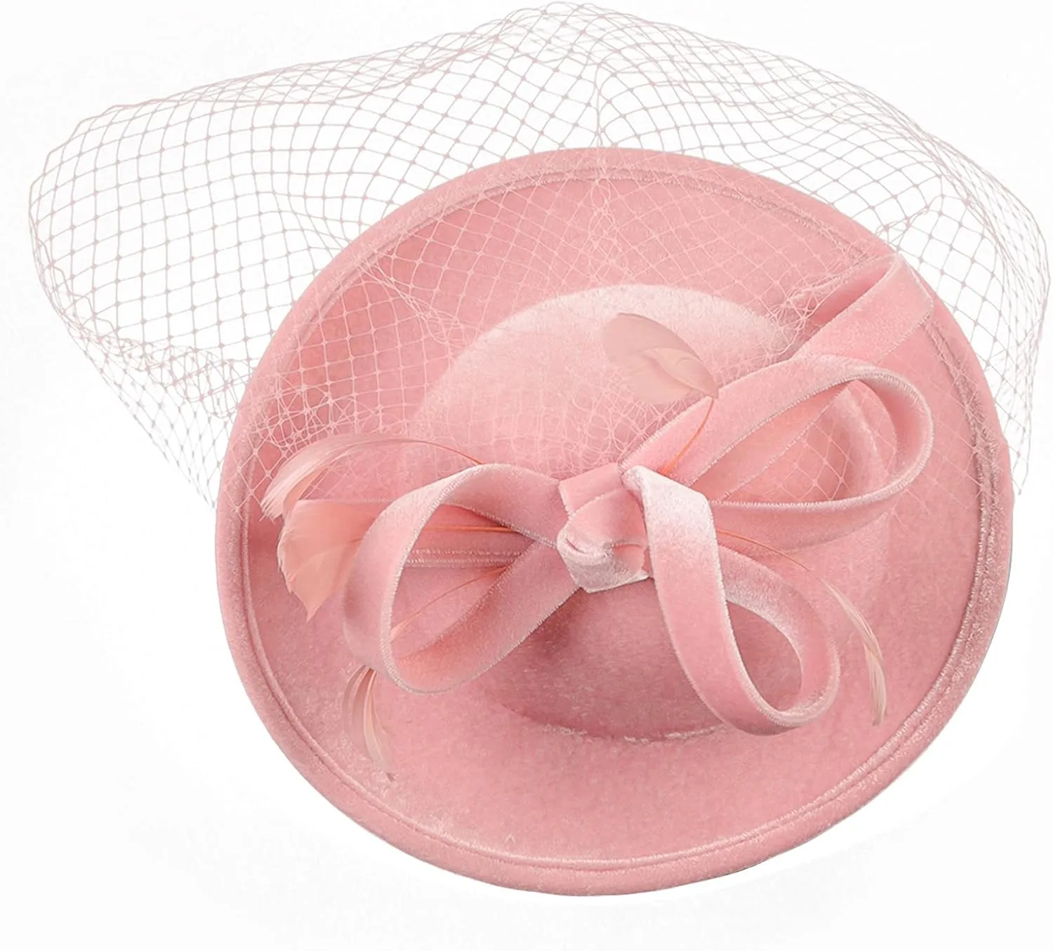 Fascinator Hats for Women Tea Party Hats and Gloves Pearl Jewelry Set Derby Hat for Cocktail Wedding