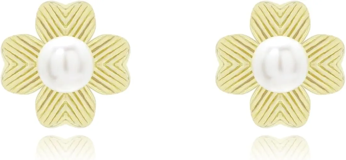 Flat Back Stud Earrings AXOIOLER Pearl Stud Earrings for Women Cute Stud Earrings for Women, Elegant Stud Earrings for Women, Perfect for any Occasion
