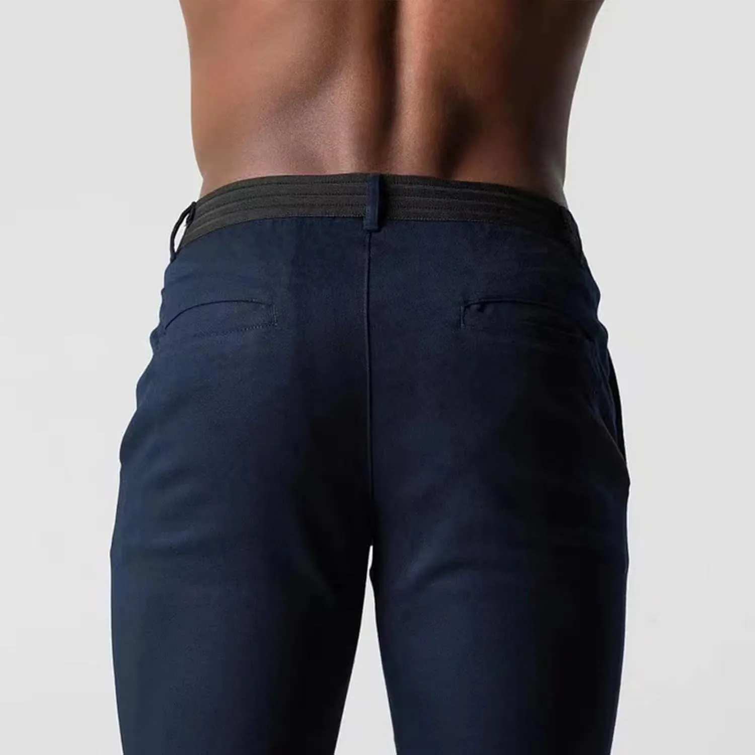 Foueo Active Chinos, Active Chinos Pants Men, Mens Slim Fit Stretch Skinny Tapered Dress Pants Casual Solid Trousers