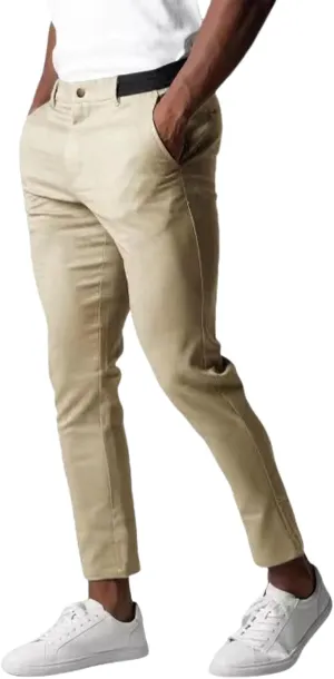 Foueo Active Chinos, Active Chinos Pants Men, Mens Slim Fit Stretch Skinny Tapered Dress Pants Casual Solid Trousers