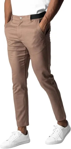 Foueo Active Chinos, Active Chinos Pants Men, Mens Slim Fit Stretch Skinny Tapered Dress Pants Casual Solid Trousers