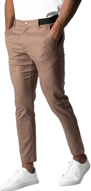 Foueo Active Chinos, Mens Chinos Slim Fit Stretch Skinny Tapered Dress Pants Casual Solid Trousers with Pockets