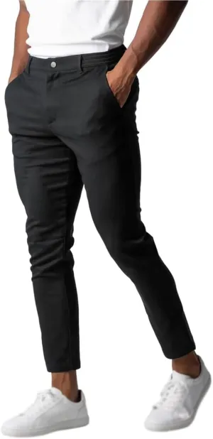 Foueo Active Chinos, Mens Chinos Slim Fit Stretch Skinny Tapered Dress Pants Casual Solid Trousers with Pockets