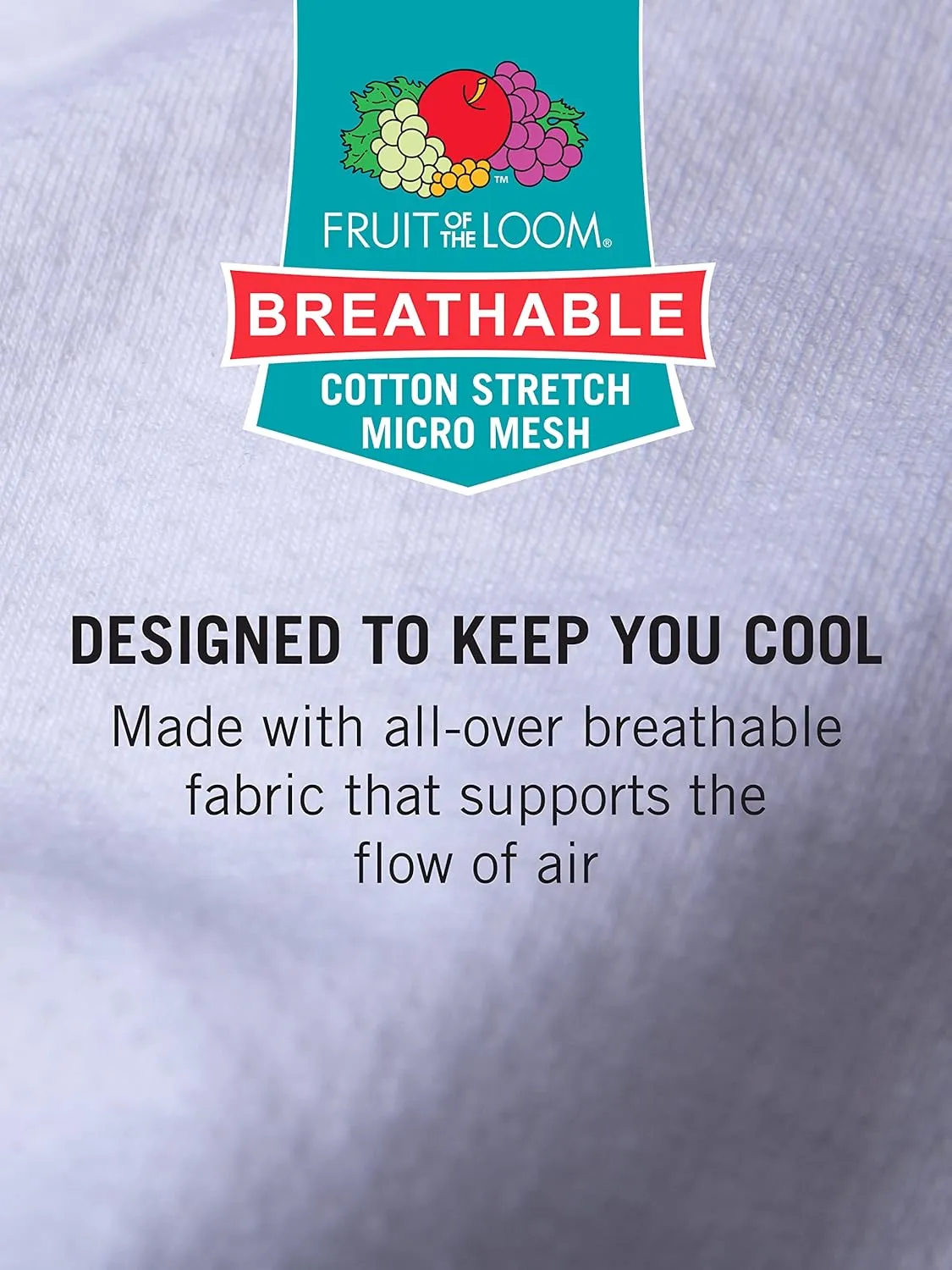 Fruit of the Loom Men's Cooling Undershirts, Quick Dry & Moisture Wicking
