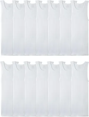 Fruit of the Loom Men's Sleeveless Tag Free Moisture Wicking Tank A-Shirt