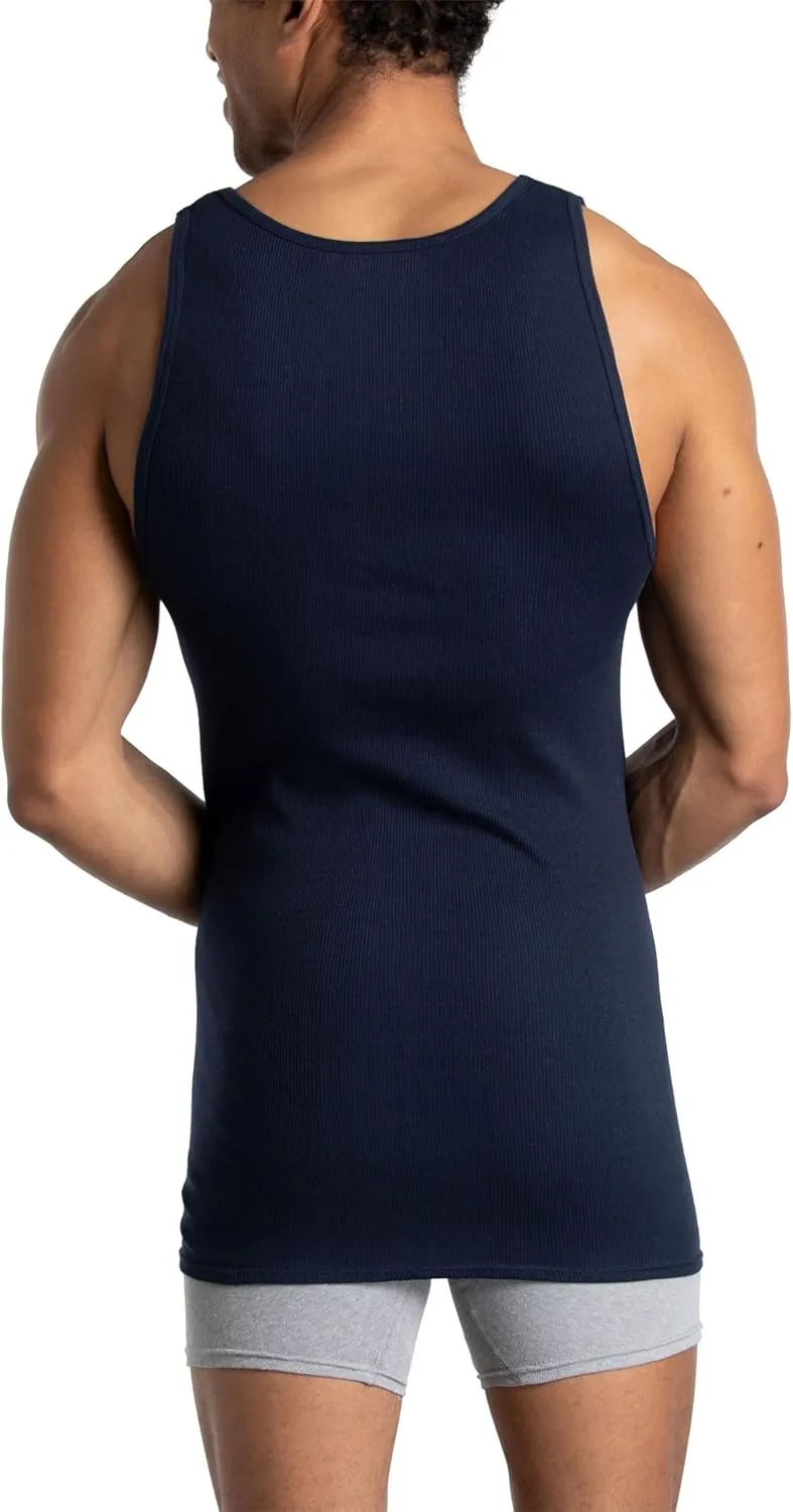 Fruit of the Loom Men's Sleeveless Tag Free Moisture Wicking Tank A-Shirt