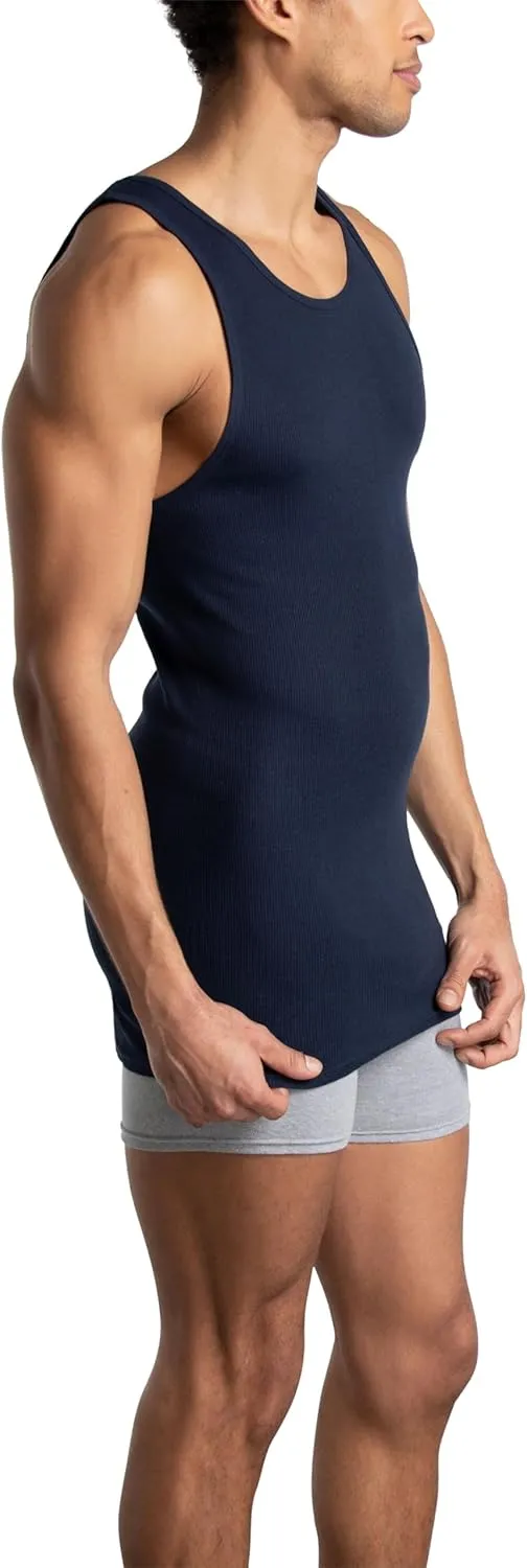 Fruit of the Loom Men's Sleeveless Tag Free Moisture Wicking Tank A-Shirt