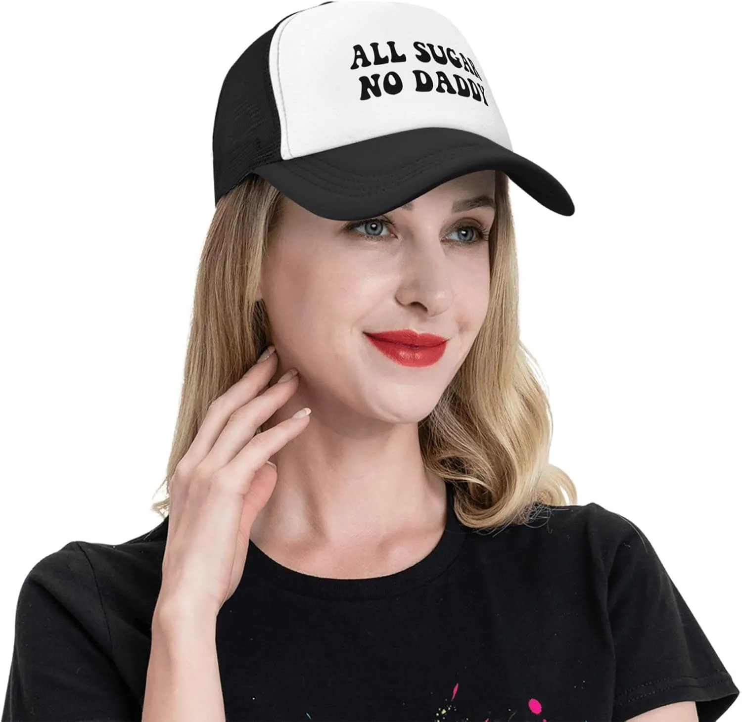 Funny Trucker Hats for Women Men Crazy Hats for Adults Black Dirty Inappropriate Trucker Hats Cute Bachelorette Hats