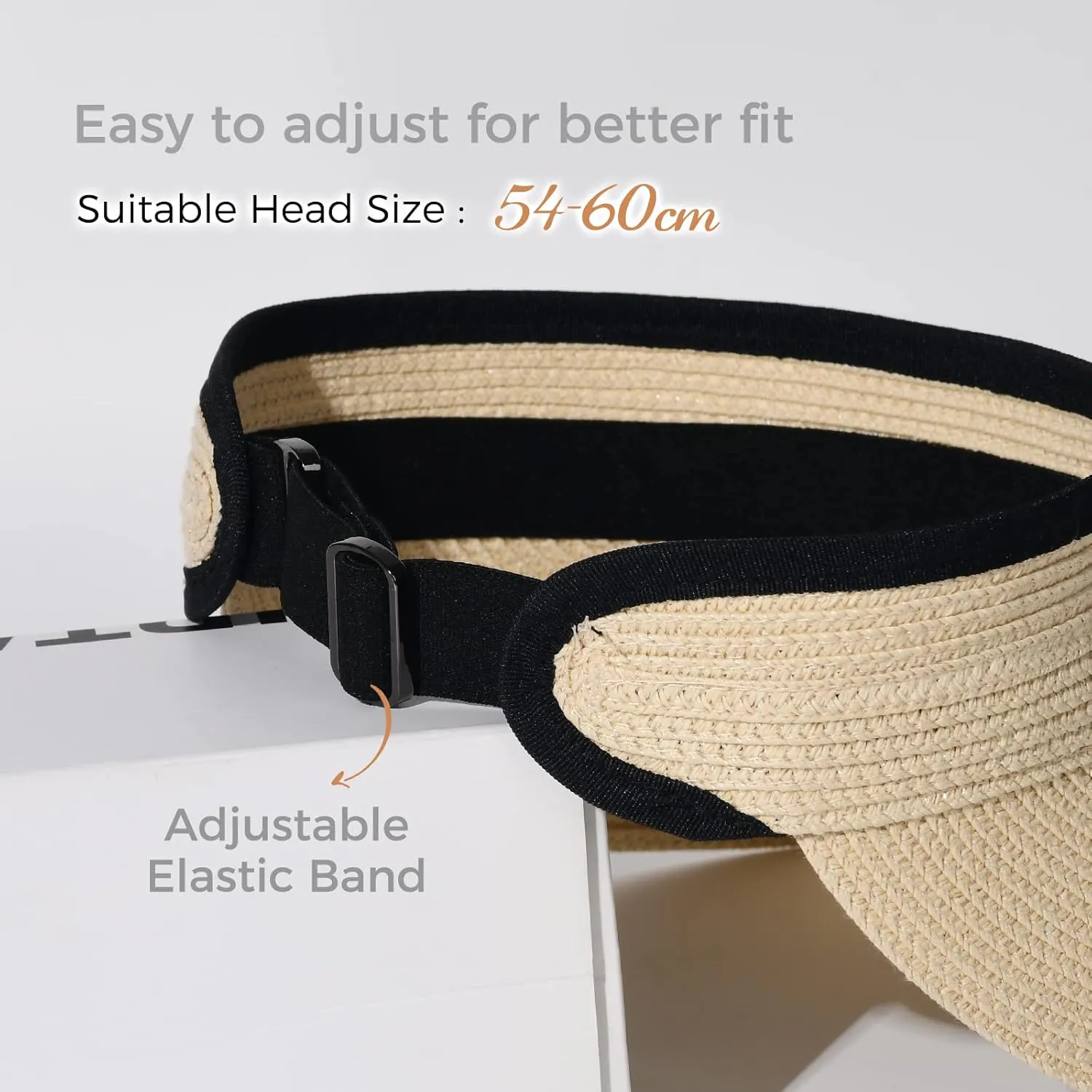 FURTALK Womens Sun Visor Hat Straw Sun Visors for Women Summer Packable Ponytail Beach Hats for Women Travel UPF 80 