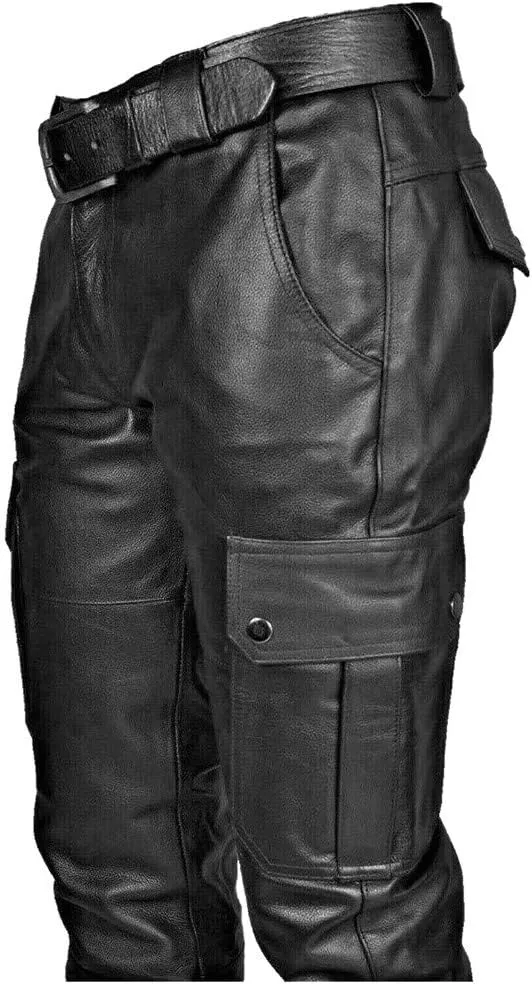GIERIDUC Men's Faux Leather Pants Reversible Basketball Jerseys for Men Extra Long Lounge Pants Mens Athletic Dress Pants Men
