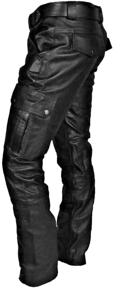 GIERIDUC Men's Faux Leather Pants Reversible Basketball Jerseys for Men Extra Long Lounge Pants Mens Athletic Dress Pants Men
