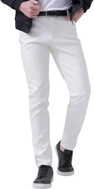 GIERIDUC Men's Faux Leather Pants Reversible Basketball Jerseys for Men Extra Long Lounge Pants Mens Athletic Dress Pants Men