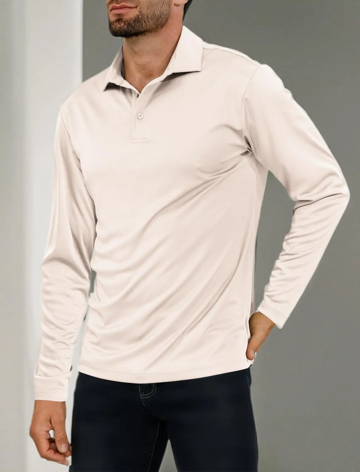 Golf Shirts for Men - Short Sleeve Performance Solid Moisture Wicking Polo Shirt