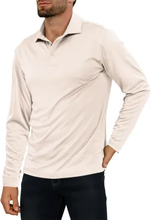 Golf Shirts for Men - Short Sleeve Performance Solid Moisture Wicking Polo Shirt