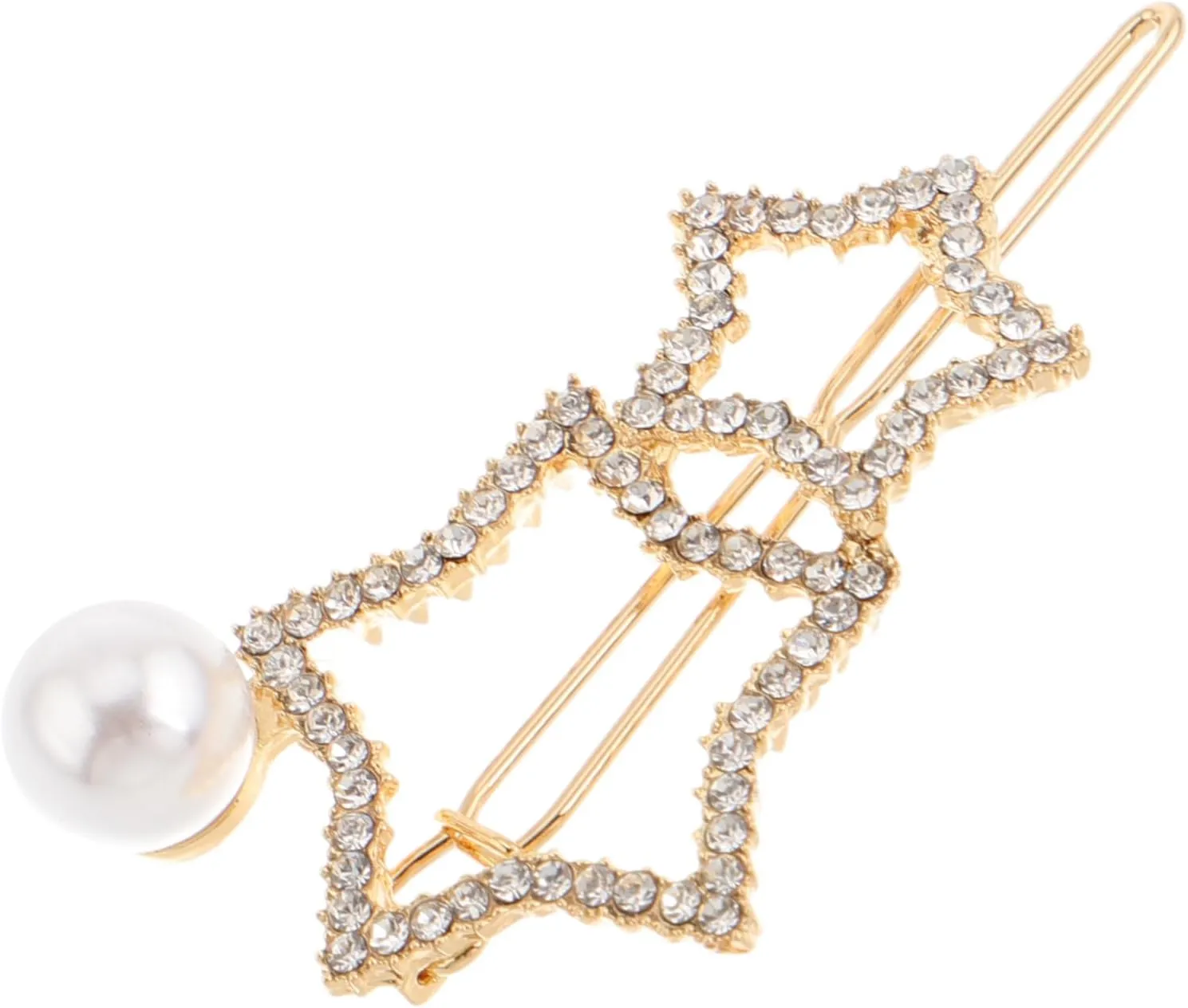 Hair Clips with Rhinestones Elegant Hollow Star Hair for Women and Versatile Accessories