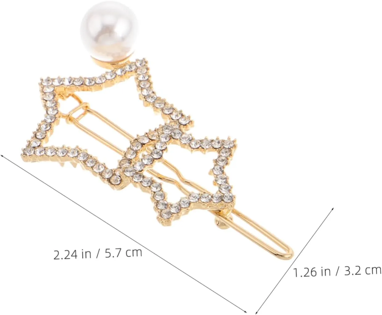 Hair Clips with Rhinestones Elegant Hollow Star Hair for Women and Versatile Accessories