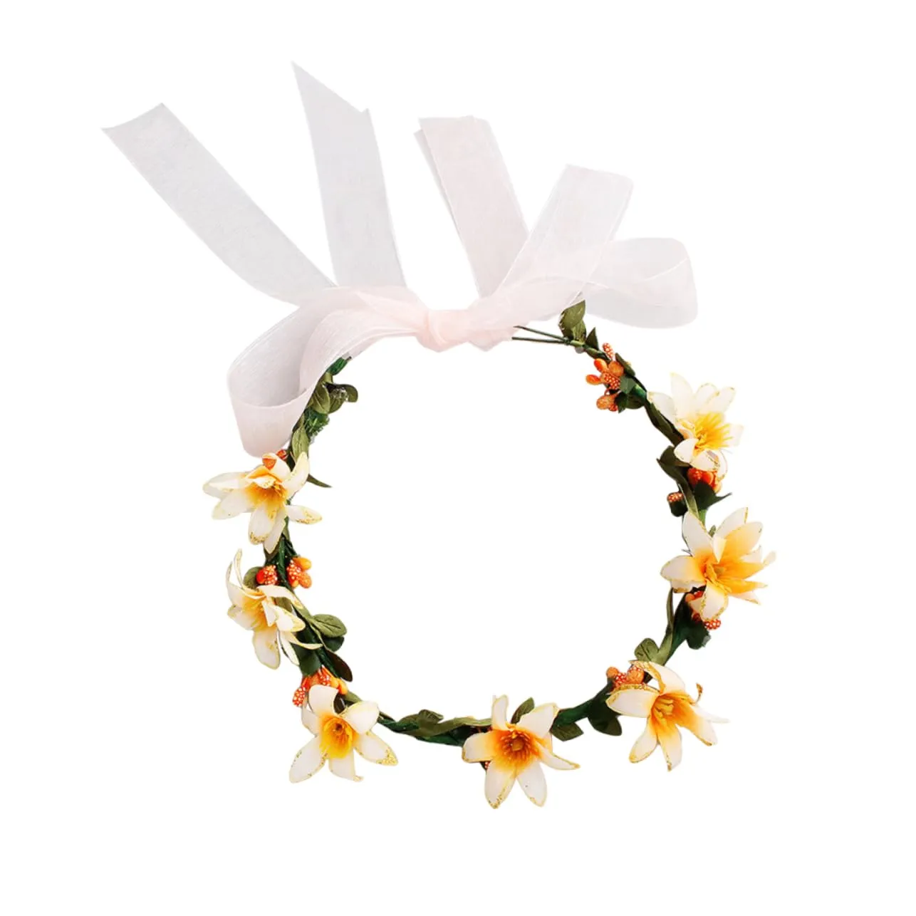 Handmade Rattan Flower Headband Knotted Headband Bridal Hair Vine Hair Loop Wreath for Wedding Engagement