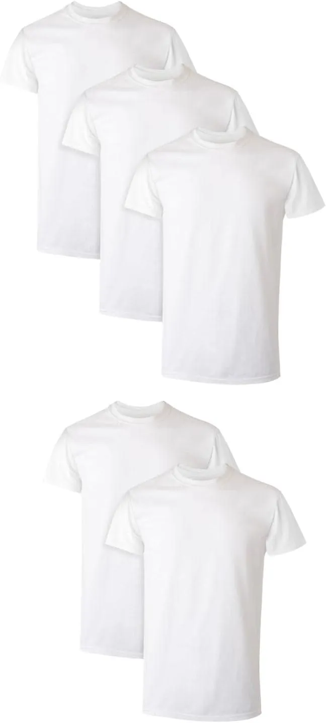 Hanes Men's Moisture-Wicking Crewneck Performance Undershirt, 5-Pack