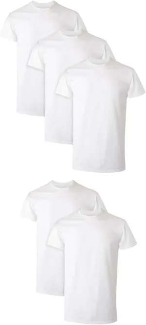 Hanes Men's Moisture-Wicking Crewneck Performance Undershirt, 5-Pack