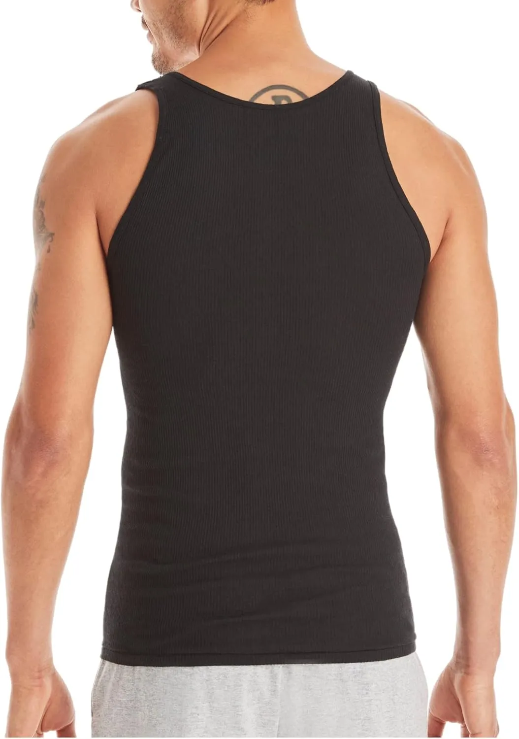 Hanes Men's, Moisture-Wicking Ribbed, Lightweight Cotton Tank Undershirts, Multi-Pack
