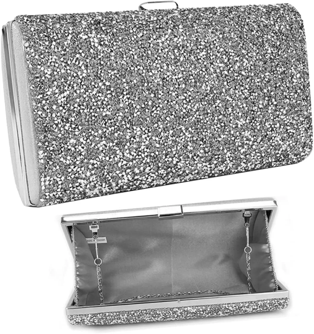 Hard Case Purse Rhinestone Clutch Purse Ladies Purses Shoulder Bag for Women Crossbody Womans Wallet