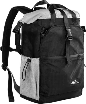 Hiking Backpack 35L, Lightweight Portable Backpacks,Water-resistant UHMWPE Casual Daypack Backpacks For Man Woman,Foldable Camping Backpack Fit For Hiking Camping Travel (Black)