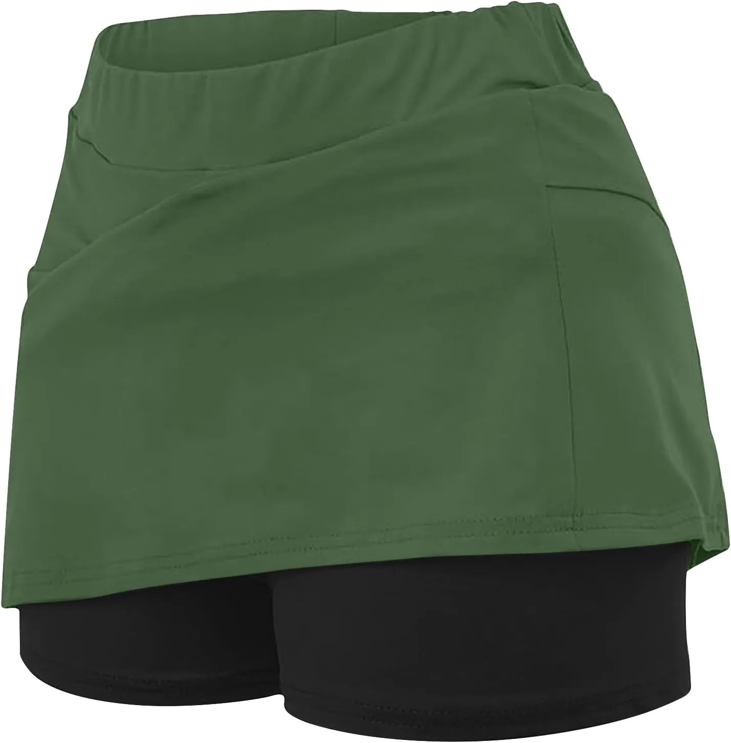 hlysgo Womens Tennis Skort with Shorts High Waisted 2 in 1 Flowy Basic Versatile Skorts Plus Size Workout Athletic Shorts