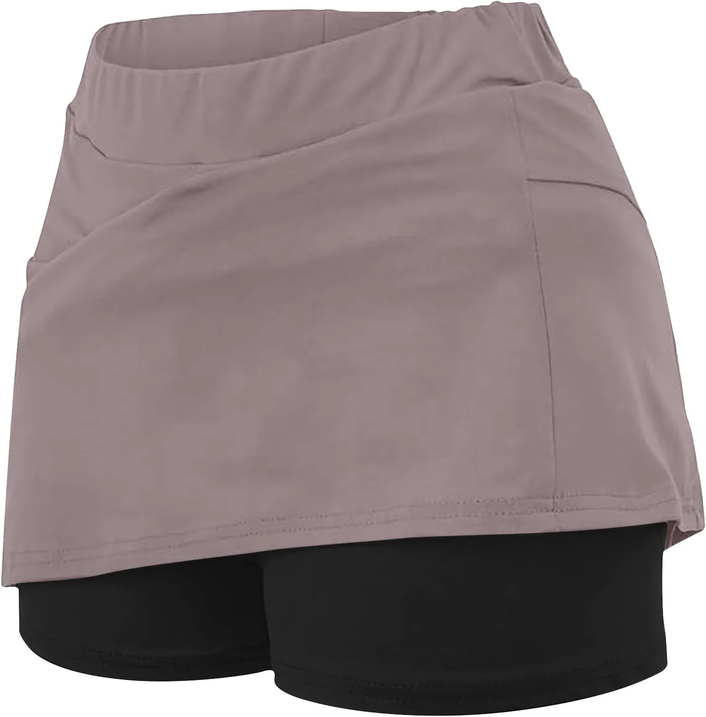 hlysgo Womens Tennis Skort with Shorts High Waisted 2 in 1 Flowy Basic Versatile Skorts Plus Size Workout Athletic Shorts