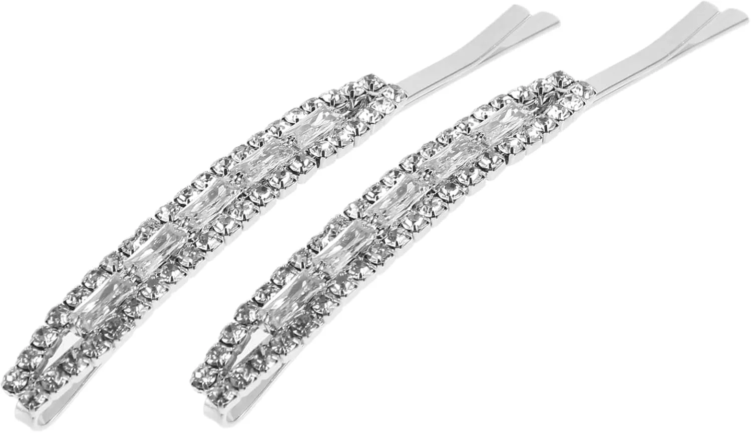 Homoyoyo 2pcs Bling Rhinestone Hair Clips for Women Elegant Barrettes for Weddings Special Occasions Charming Snap Hair Accessories for Brides