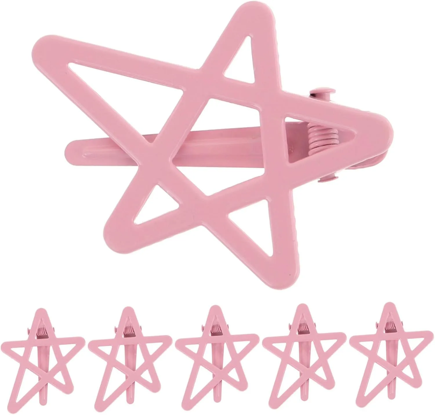 Homoyoyo 6pcs Star Hair Clips Cute Star Shaped Hair Barrettes for Women for Daily Styling Special Occasions Adorable Durable