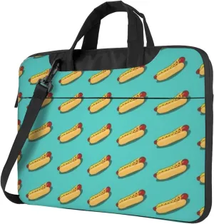 Hot Dog Green Modern 13-15.6 Inch Laptop Bag For Man And Women, Computer Messenger Bag, Trendy Shoulder Strap Design