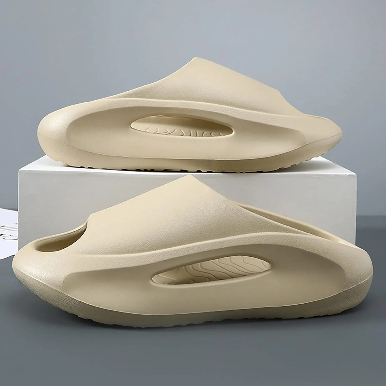 Indoor Slippers Men's Athletic Outdoor Sandals Slides Shower Shoes with Drainage Holes House Slippers