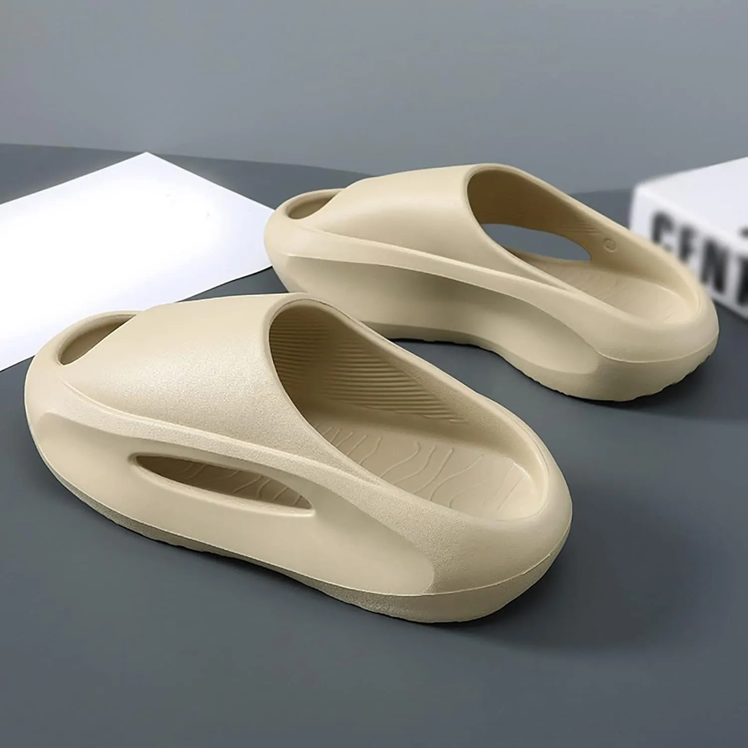 Indoor Slippers Men's Athletic Outdoor Sandals Slides Shower Shoes with Drainage Holes House Slippers