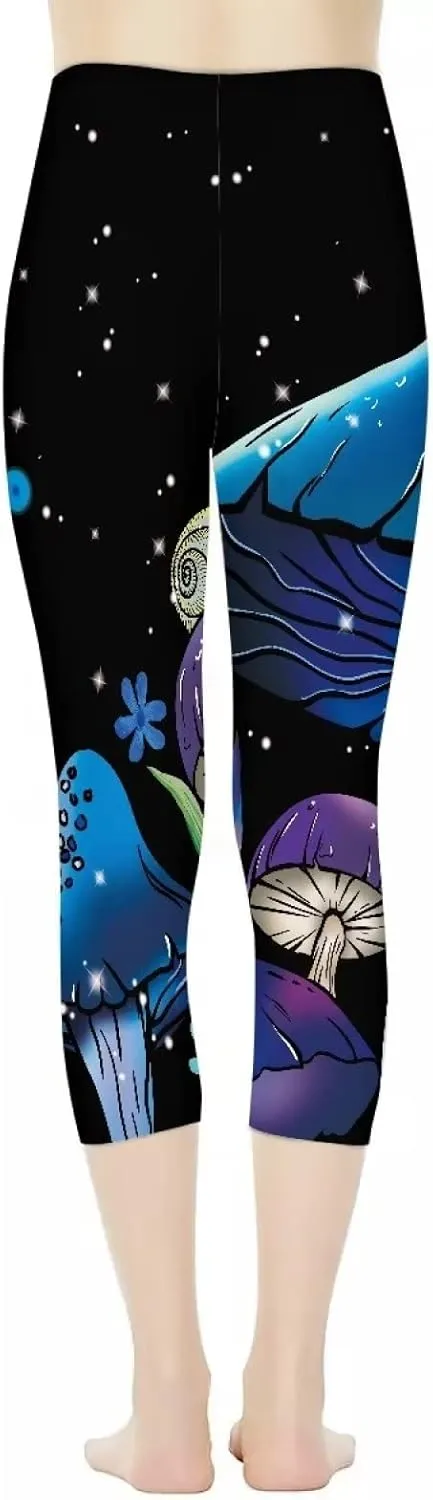 INSTANTARTS Women's Capri Yoga Pants, Stretchy Exercise Sports Pants High Waist Leggings