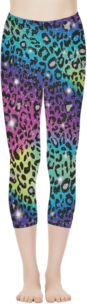 INSTANTARTS Women's Capri Yoga Pants, Stretchy Exercise Sports Pants High Waist Leggings