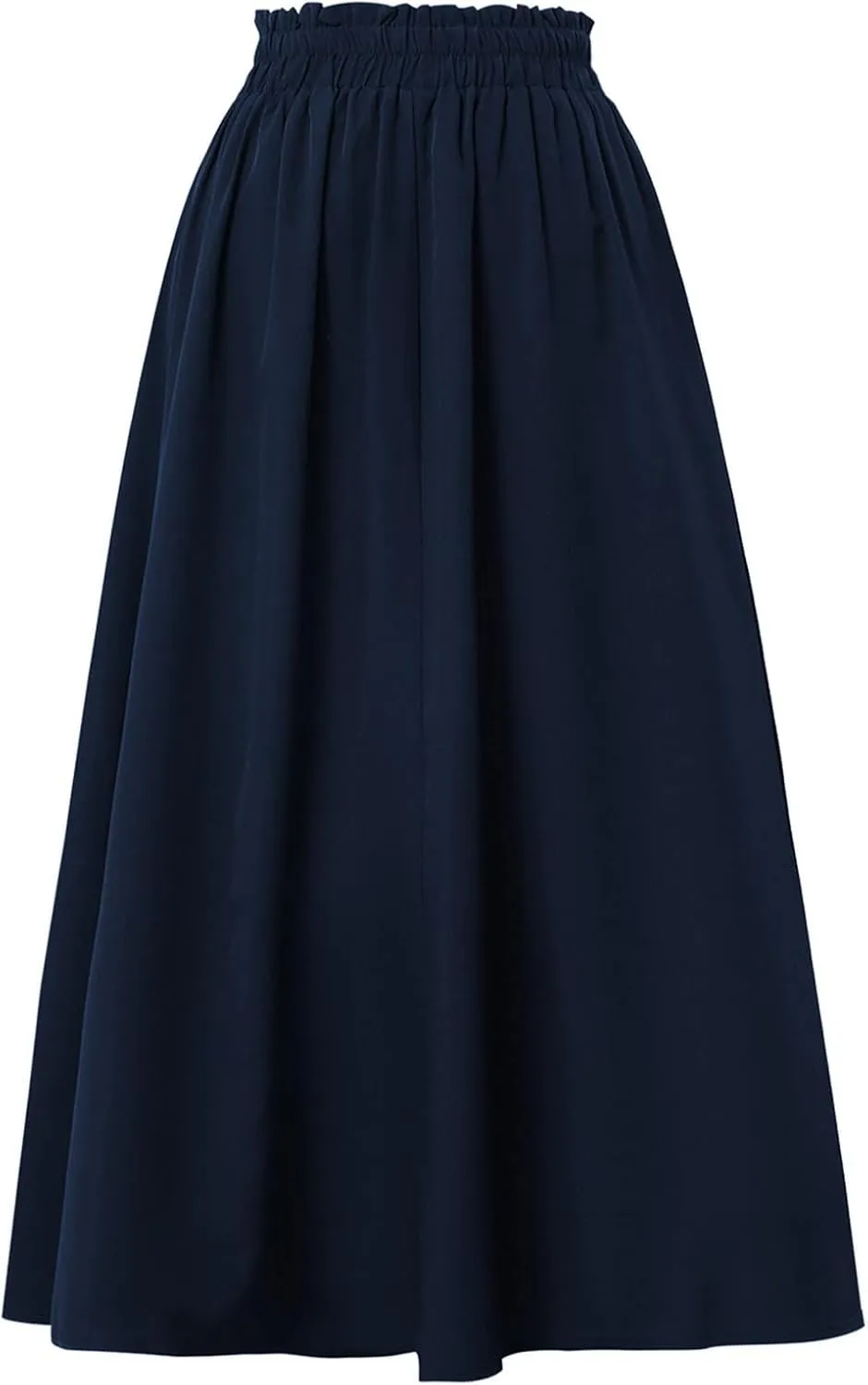 JJHAEVDY Womens Maxi Skirt Summer Trendy Elastic High Waisted Boho Casual Beach Flowy Swing Long Skirts with Pockets