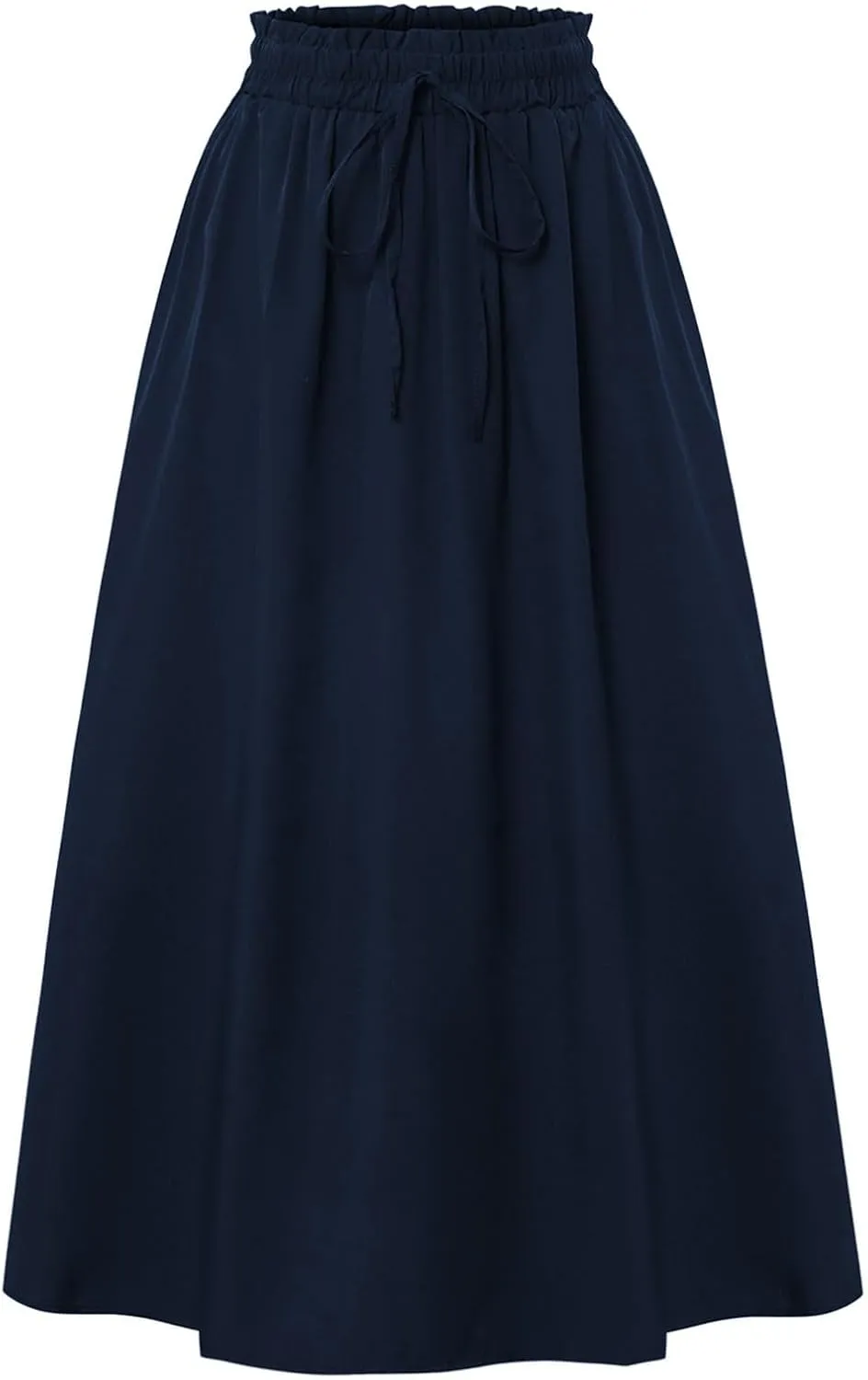 JJHAEVDY Womens Maxi Skirt Summer Trendy Elastic High Waisted Boho Casual Beach Flowy Swing Long Skirts with Pockets