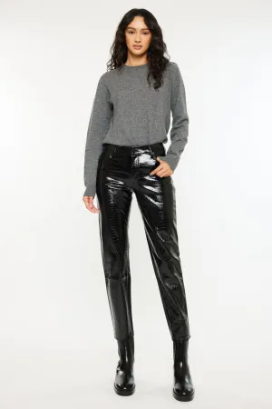 Josephine Faux Leather Mom Fit Pants