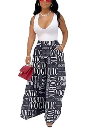 LAJIOJIO High Waisted Palazzo Pants