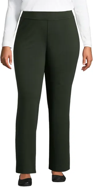 Lands' End Women's Starfish Mid Rise Straight Leg Pants