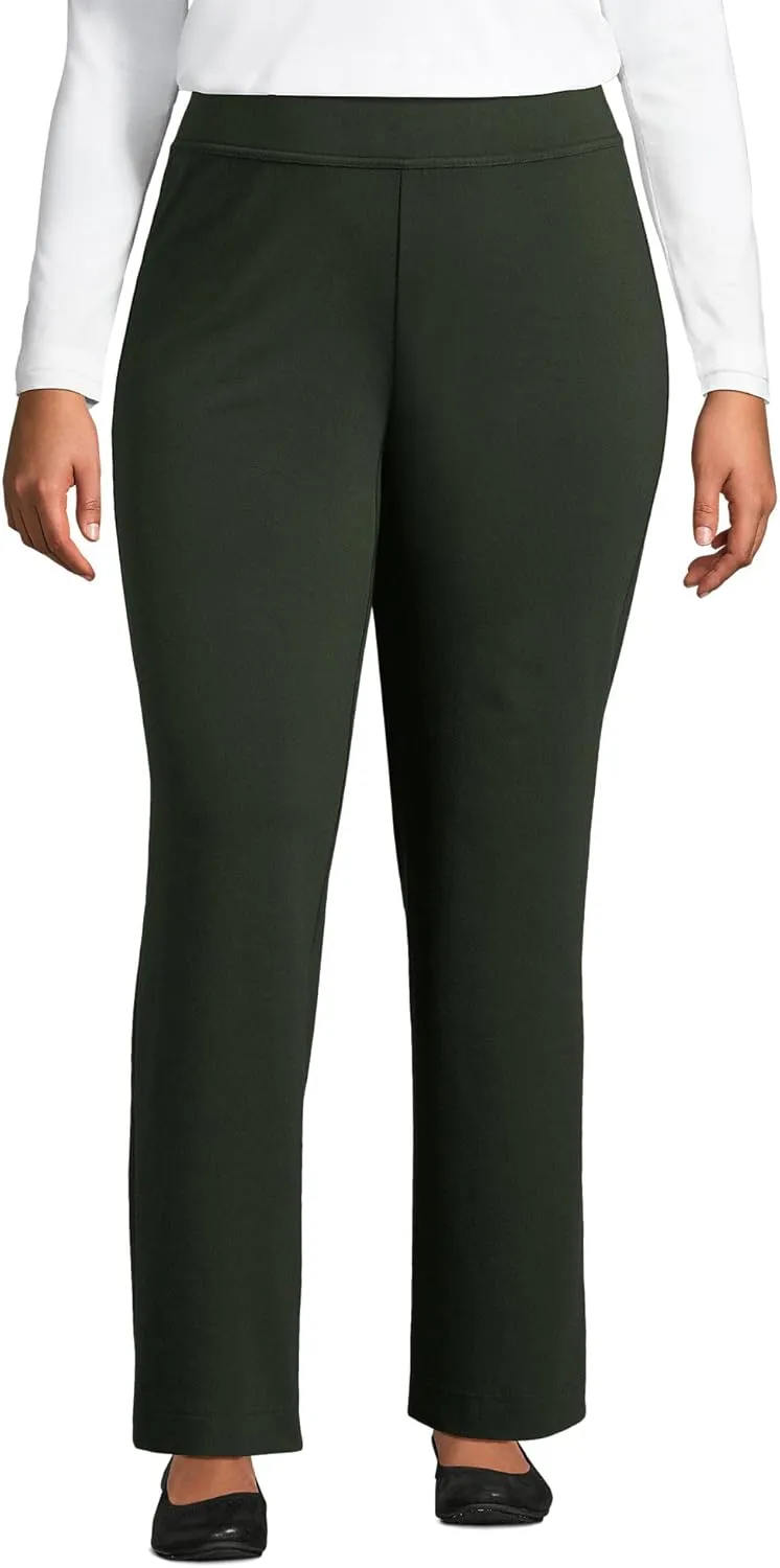 Lands' End Women's Starfish Mid Rise Straight Leg Pants