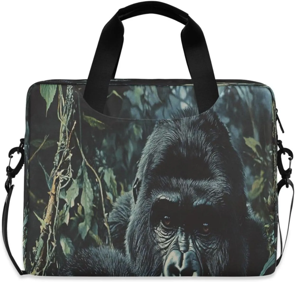 Laptop Bag for Women - Fits 16 inch with Laptop Compartment Carrying Messenger Sleeve with Strap Professional Fashion Travel Purse for Business Office Bag Chimpanzee