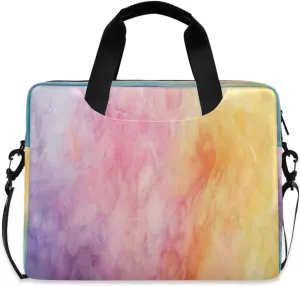 Laptop Bag for Women - Fits 16 inch with Laptop Compartment Carrying Messenger Sleeve with Strap Professional Fashion Travel Purse for Business Office Bag Colourful