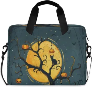 Laptop Bag for Women - Fits 16 inch with Laptop Compartment Carrying Messenger Sleeve with Strap Professional Fashion Travel Purse for Business Office Bag Halloween Style Tree