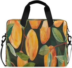 Laptop Bag for Women - Fits 16 inch with Laptop Compartment Carrying Messenger Sleeve with Strap Professional Fashion Travel Purse for Business Office Bag Mango Pattern