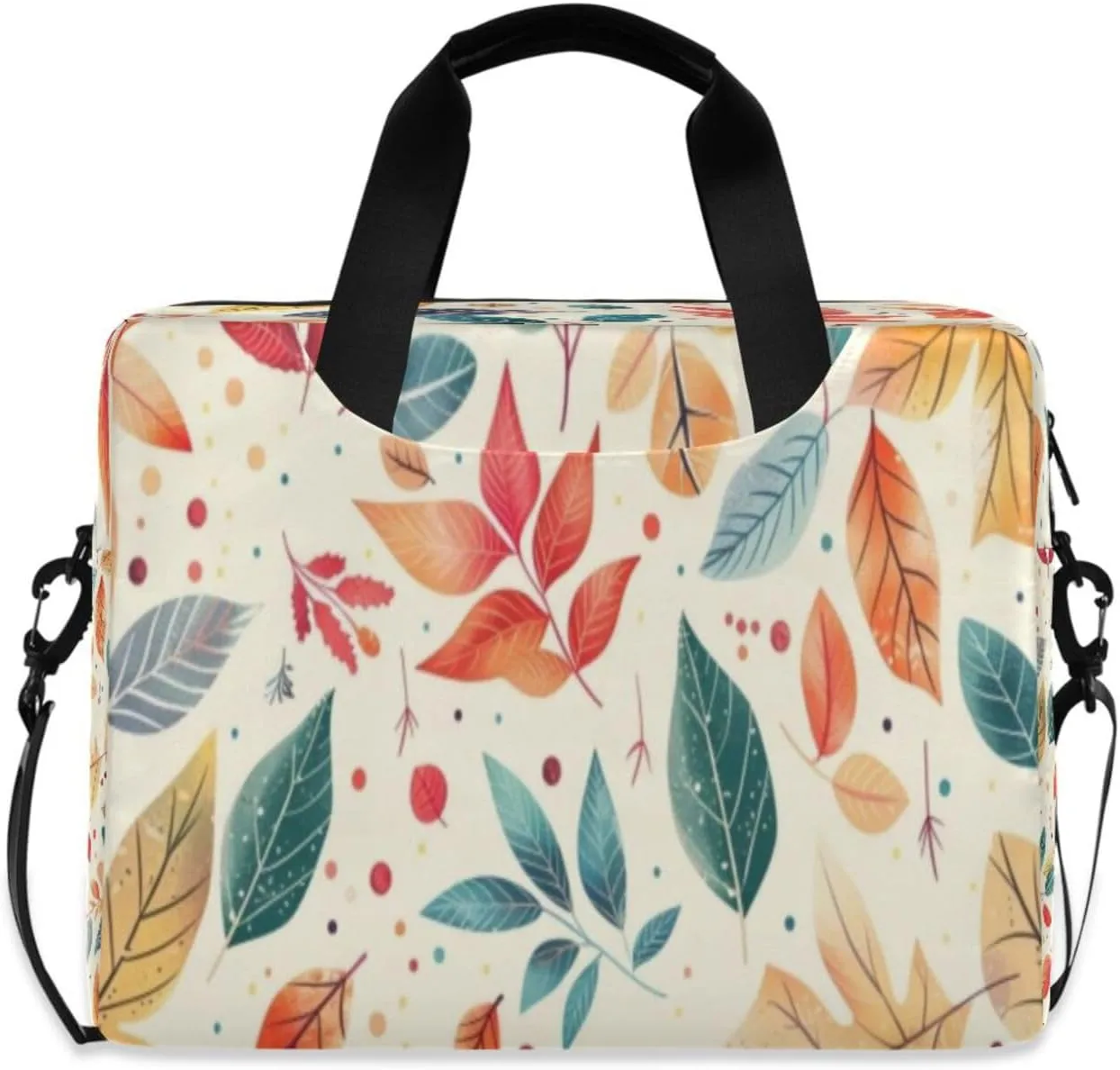 Laptop Bag for Women - Fits 16 inch with Laptop Compartment Carrying Messenger Sleeve with Strap Professional Fashion Travel Purse for Business Office Bag Maple Leaf