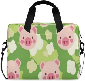Laptop Bag for Women - Fits 16 inch with Laptop Compartment Carrying Messenger Sleeve with Strap Professional Fashion Travel Purse for Business Office Bag Pig